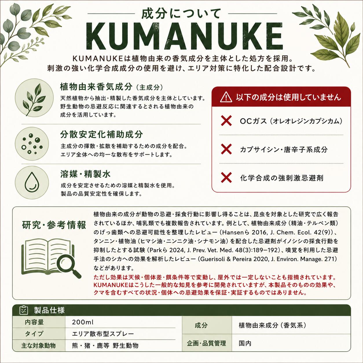 KUMANUKE 商品説明画像3
